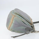 PRADA Shoulder Bag Nylon Gray Silver Auth 153172-3