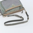 PRADA Shoulder Bag Nylon Gray Silver Auth 153172-7