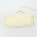 Christian Dior Canage Lady Dior Hand Bag Nylon 2way Ivory Silver Auth 153173-5