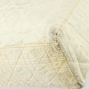 Christian Dior Canage Lady Dior Hand Bag Nylon 2way Ivory Silver Auth 153173-10