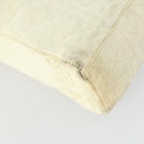 Christian Dior Canage Lady Dior Hand Bag Nylon 2way Ivory Silver Auth 153173-17
