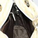 Christian Dior Canage Lady Dior Hand Bag Nylon 2way Ivory Silver Auth 153173-21