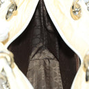 Christian Dior Canage Lady Dior Hand Bag Nylon 2way Ivory Silver Auth 153173-22