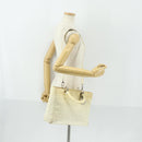 Christian Dior Canage Lady Dior Hand Bag Nylon 2way Ivory Silver Auth 153173-26