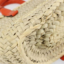 Chloe Basket bag Marcie Hand Bag straw Orange Beige Auth 153174-16