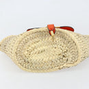 Chloe Basket bag Marcie Hand Bag straw Orange Beige Auth 153174-5
