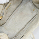 PRADA Canapa PM Hand Bag Canvas Gray Gold Auth 153175-10