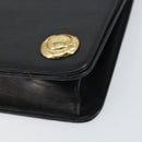 Chloe Chain Shoulder Bag Leather Black Gold Auth 153176-10