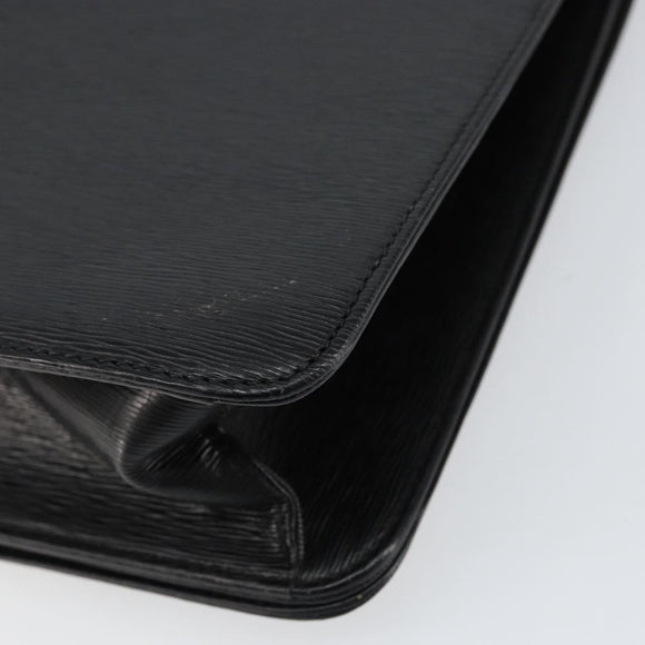 Chloe Chain Shoulder Bag Leather Black Gold Auth 153176