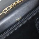 Chloe Chain Shoulder Bag Leather Black Gold Auth 153176-16
