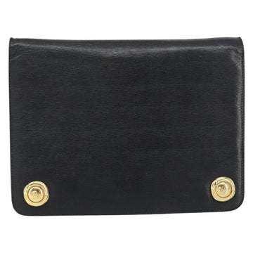 Chloe Chain Shoulder Bag Leather Black Gold Auth 153176 - 0