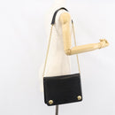 Chloe Chain Shoulder Bag Leather Black Gold Auth 153176-22