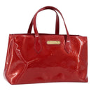 LOUIS VUITTON Monogram Vernis Wilshire PM Bag Pomme D'amour M93642 Auth 153177-1