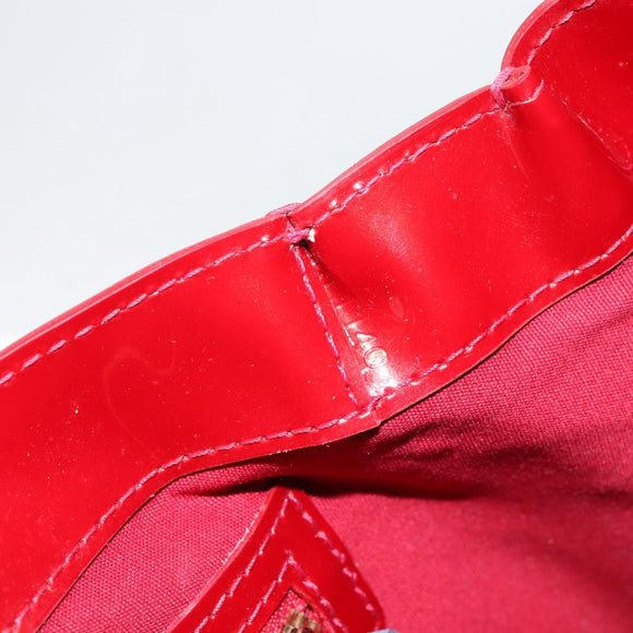 LOUIS VUITTON Monogram Vernis Wilshire PM Bag Pomme D'amour M93642 Auth 153177