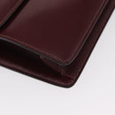 CELINE Shoulder Bag Leather Bordeaux Gold Auth 153178-9