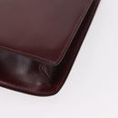 CELINE Shoulder Bag Leather Bordeaux Gold Auth 153178-15