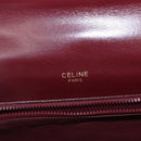 CELINE Shoulder Bag Leather Bordeaux Gold Auth 153178-11