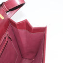 CELINE Shoulder Bag Leather Bordeaux Gold Auth 153178-18