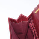 CELINE Shoulder Bag Leather Bordeaux Gold Auth 153178-19