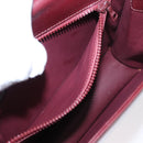 CELINE Shoulder Bag Leather Bordeaux Gold Auth 153178-21