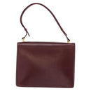 CELINE Shoulder Bag Leather Bordeaux Gold Auth 153178-2
