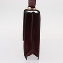 CELINE Shoulder Bag Leather Bordeaux Gold Auth 153178-3