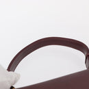 CELINE Shoulder Bag Leather Bordeaux Gold Auth 153178-8