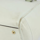 LOEWE Heritage Tote Bag Leather White Gold Auth 153183-9