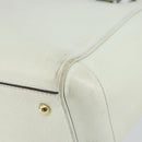 LOEWE Heritage Tote Bag Leather White Gold Auth 153183-15