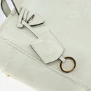 LOEWE Heritage Tote Bag Leather White Gold Auth 153183-10