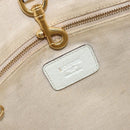 LOEWE Heritage Tote Bag Leather White Gold Auth 153183-17
