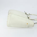 LOEWE Heritage Tote Bag Leather White Gold Auth 153183-3