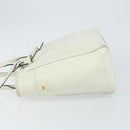 LOEWE Heritage Tote Bag Leather White Gold Auth 153183-4