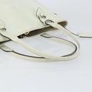 LOEWE Heritage Tote Bag Leather White Gold Auth 153183-7