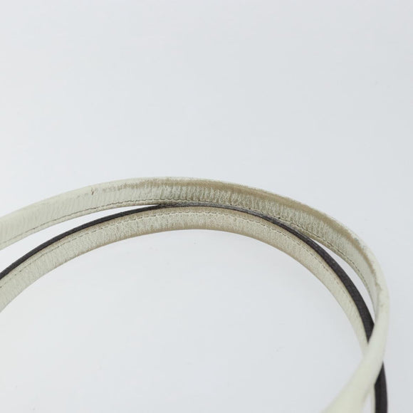 LOEWE Heritage Tote Bag Leather White Gold Auth 153183