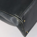 GUCCI Bamboo Tote Bag Leather Black Gold Auth 153189-16