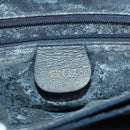 GUCCI Bamboo Tote Bag Leather Black Gold Auth 153189-12