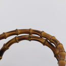 GUCCI Bamboo Tote Bag Leather Black Gold Auth 153189-8