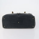 GUCCI Bamboo Tote Bag Leather Black Gold Auth 153189-5