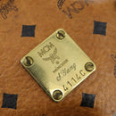 MCM Logogram Vicetos Boston Bag PVC Leather Brown Gold Auth 153190-21