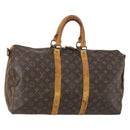 LOUIS VUITTON Monogram Keepall Bandouliere 45 Boston Bag M41418 LV Auth 153191-1