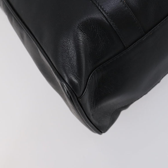 GUCCI Horsebit Tote Bag Leather Black Gold 002 270 0325 Auth 153193