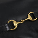 GUCCI Horsebit Tote Bag Leather Black Gold 002 270 0325 Auth 153193-14