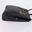 GUCCI Horsebit Tote Bag Leather Black Gold 002 270 0325 Auth 153193-4