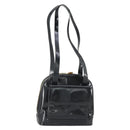 GUCCI Bamboo Tote Bag Patent leather Black Gold 001 3444 1650 Auth 153194-1