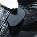 GUCCI Bamboo Tote Bag Patent leather Black Gold 001 3444 1650 Auth 153194-17