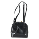 GUCCI Bamboo Tote Bag Patent leather Black Gold 001 3444 1650 Auth 153194-2