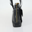 GUCCI Bamboo Tote Bag Patent leather Black Gold 001 3444 1650 Auth 153194-4