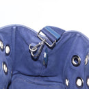 PRADA Canapa PM Hand Bag Canvas 2way Blue Silver Auth 153195A-19
