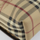 BURBERRY Nova Check Shoulder Bag PVC Beige Gold Auth 153196-16